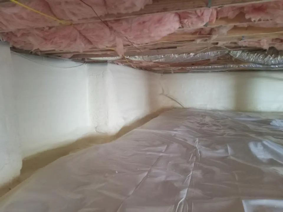 Crawl space encapsulation with closed-cell spray foam for Metal Roof Coating in Sayre